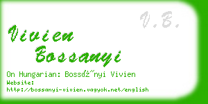 vivien bossanyi business card